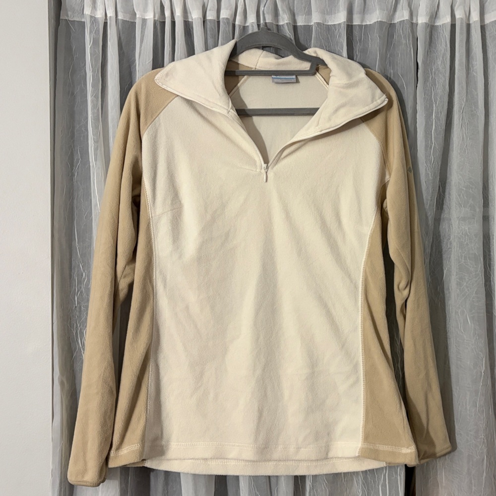 Columbia Beige and Cream Zipup